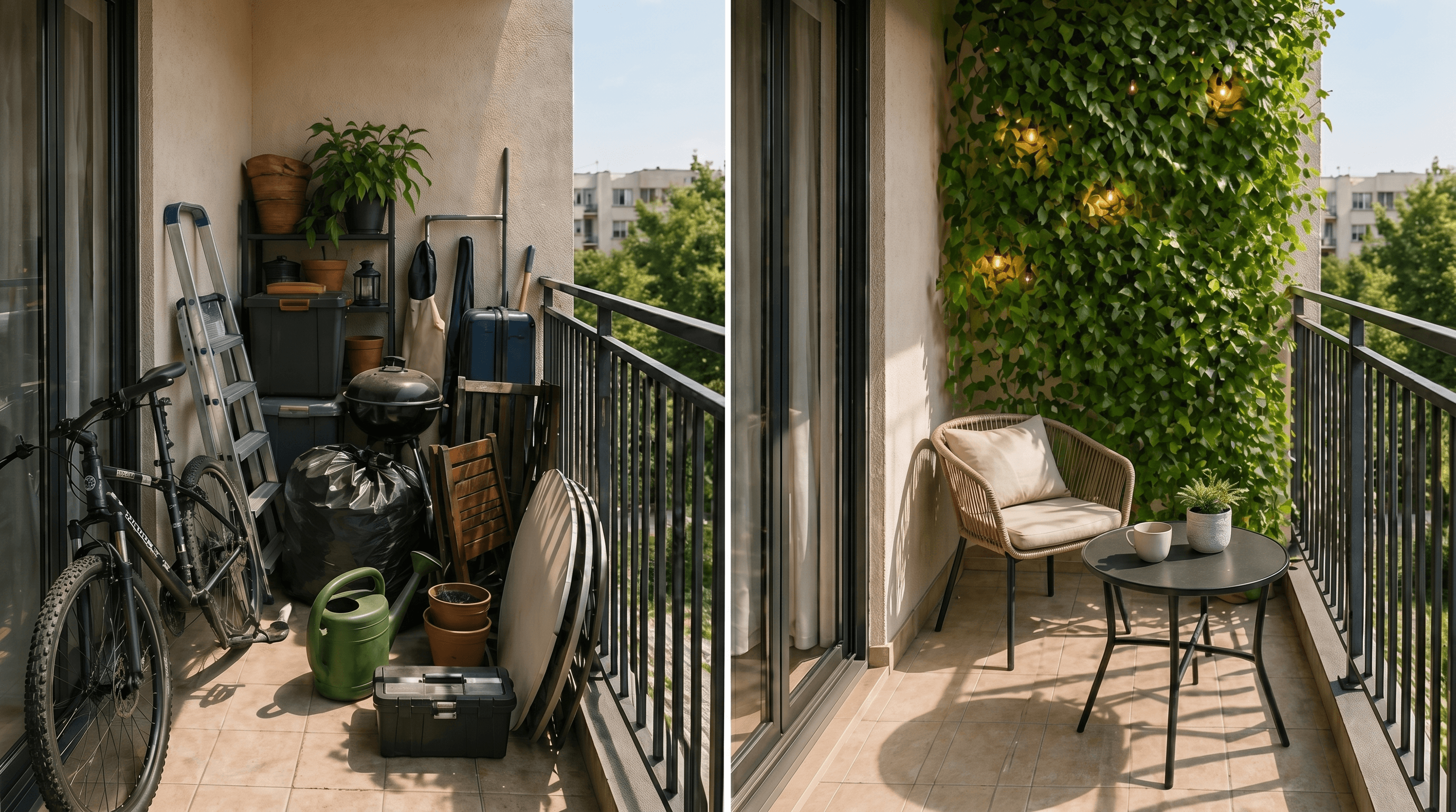 Balcon — înainte și după Box in Depot